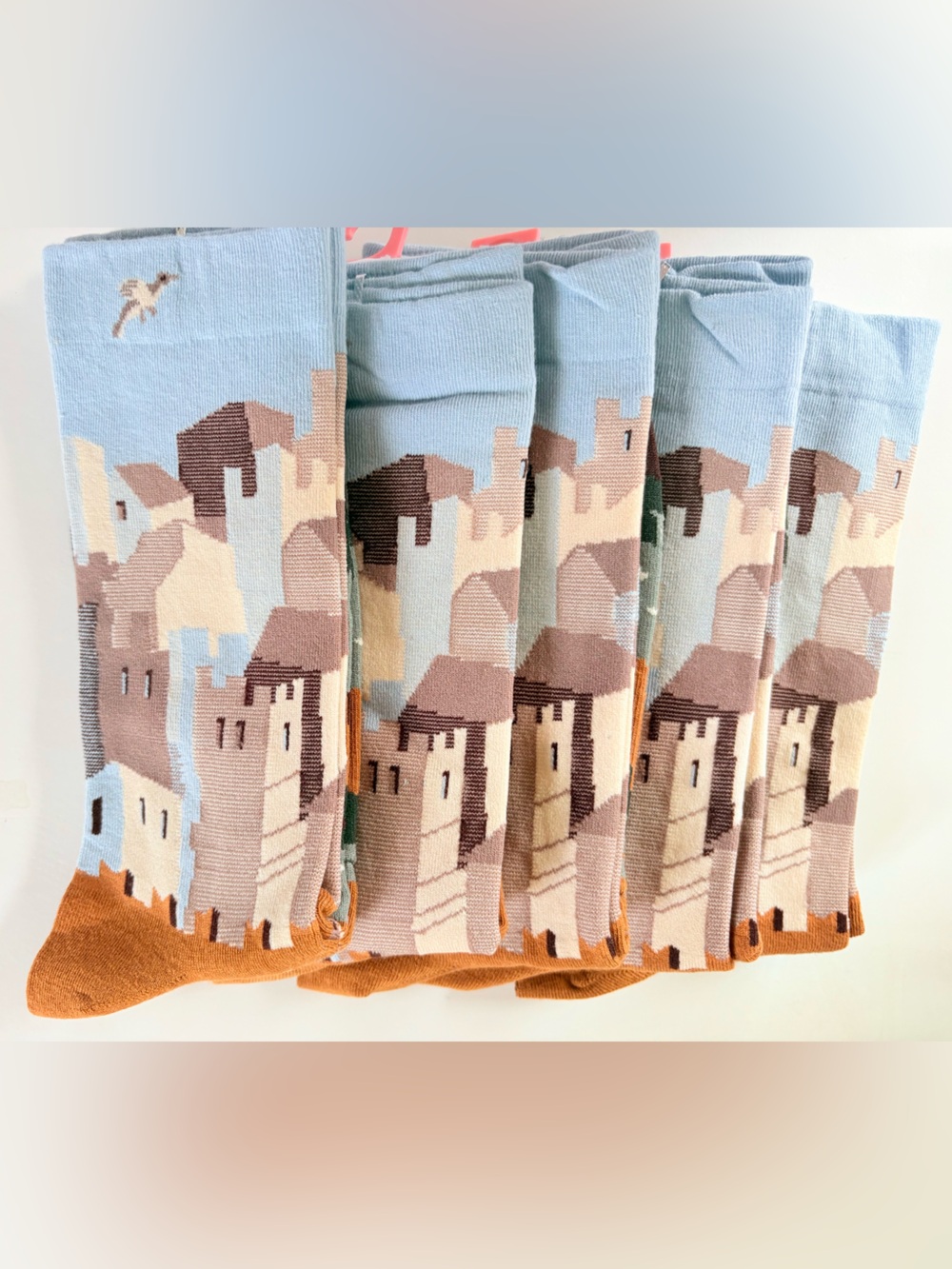 NWT 5 Pairs Women’s Unisex Cute  House Print Crew Socks Bundle
